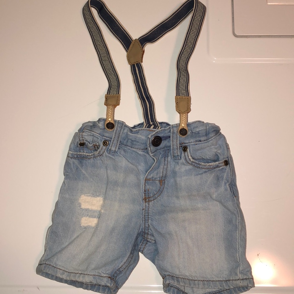 H&M baby suspender shorts